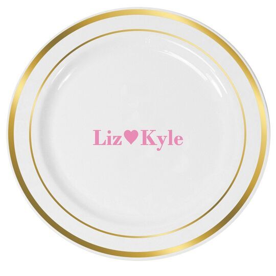 The Sweethearts Premium Banded Plastic Plates